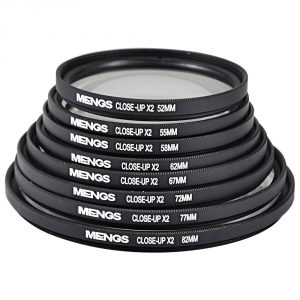 MENGS® 52mm / 55mm / 58mm / 62mm / 67mm / 72mm / 77mm / 82mm Macro Close-Up +2 Lens Filter With Aluminum Frame For Canon Nikon Sony Fuji Pentax Olympus Etc Digital / DSLR Camera