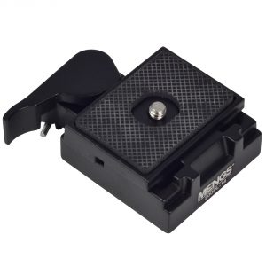 MENGS® 200PL-14 All-Metal Universal 3/8″ Screw Clamp + 1/4”Quick Release Plate Compatible With RRS / ARCA-SWISS / KIRK / Wimberley / MARKINS Etc Camera Tripod Or Ball Head