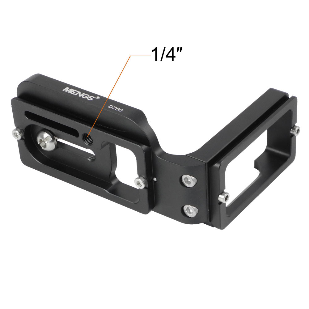 thumbnail image 2 of L-Shape Quick Release Plate (L-Bracket) For Nikon D850 With Battery Grip - Arca-Swiss Compatible, Aluminum Alloy 2 of 4